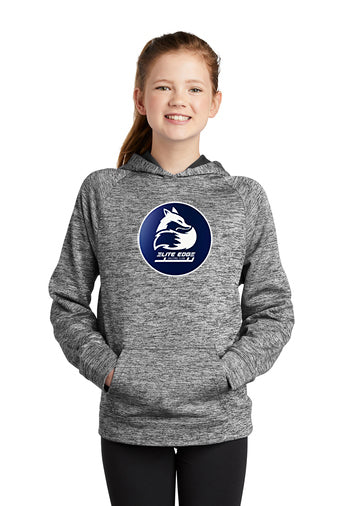 Youth PosiCharge® Electric Heather Fleece Hooded EESC