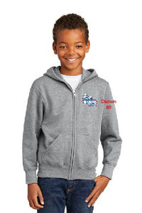 Port & Company® Youth Core Fleece Full-Zip Hooded Sweatshirt JH