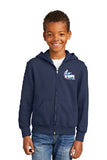 Port & Company® Youth Core Fleece Full-Zip Hooded Sweatshirt JH