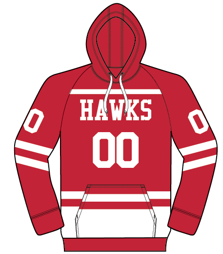 JUICE RAGLAN CLASSIC HOODIE (RED)